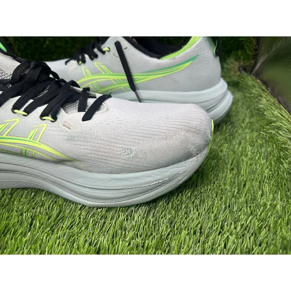 Asics Gel-Nimbus 28 1011C127 Athletic Sneaker Men's 11.5 Gray Knit Gym Jogging